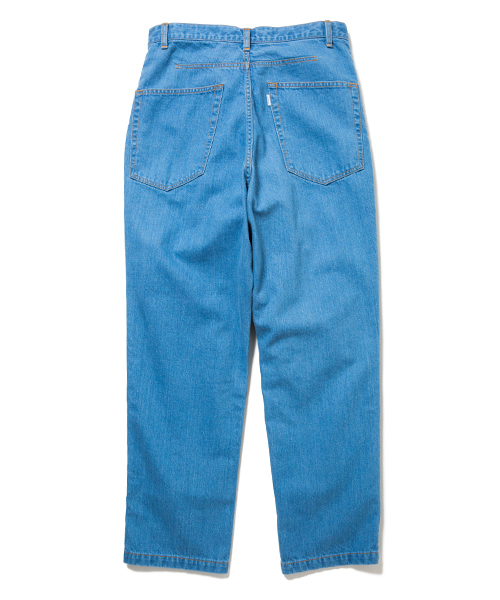 rehacer（レアセル）の「Star Tuck Wide Denim Pants   -Ice Wash（デニムパンツ・メンズ・インディゴブルー・SMALL/MEDIUM/LARGE）」の4枚目の写真