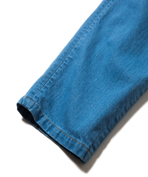 rehacer（レアセル）の「Star Tuck Wide Denim Pants   -Ice Wash（デニムパンツ・メンズ・インディゴブルー・SMALL/MEDIUM/LARGE）」の7枚目の写真