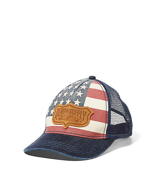 Denim & Supply Ralph Lauren（デニムアンドサプライラルフローレン）の「フラッグ トラッカー ハット（ハット・メンズ・ネイビー系6・ONE SIZE）」の2枚目の写真