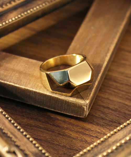 Vaya Con Dios（ヴァヤコンディオス）の「【VayaConDios/ヴァヤコンディオス】ステンレス製ストーンカットリング（リング・メンズ・シルバー/ゴールド/ブラック・19号/17号/21号/#19/#21/#17）」の7枚目の写真