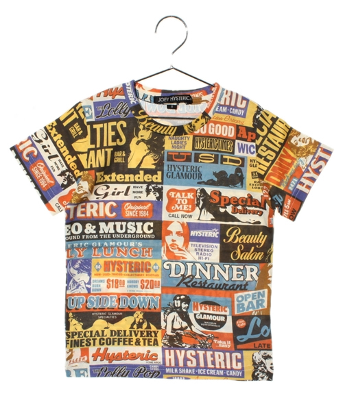 JOEY HYSTERIC(ジョーイヒステリック)の「HYS STORE SIGNS総柄 T-SH(Tシャツ/カットソー・キッズ・マルチ・X-SMALL/SMALL/MEDIUM)」の1枚目の写真