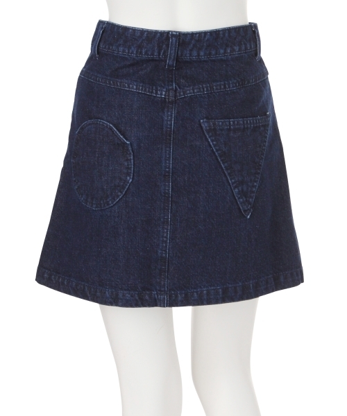 merry jenny（メリージェニー）の「○▽デニムミニスカート（デニムスカート・レディース・インディゴブルー/ブルー・FREE）」の4枚目の写真
