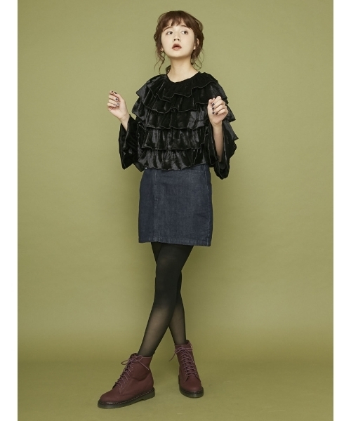 merry jenny（メリージェニー）の「○▽デニムミニスカート（デニムスカート・レディース・インディゴブルー/ブルー・FREE）」の14枚目の写真