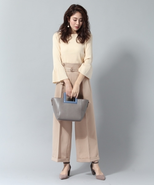 Andemiu(アンデミュウ)の「【WEB限定】ボーダーソデフリルニット781503(ニット/セーター・レディース・グリーン/イエロー/オフホワイト/ブラック・FREE)」の20枚目の写真