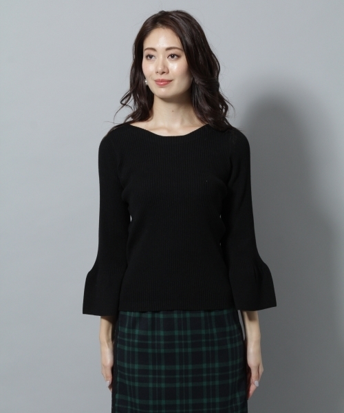 Andemiu(アンデミュウ)の「【WEB限定】ボーダーソデフリルニット781503(ニット/セーター・レディース・グリーン/イエロー/オフホワイト/ブラック・FREE)」の17枚目の写真