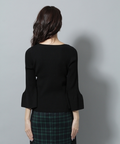 Andemiu(アンデミュウ)の「【WEB限定】ボーダーソデフリルニット781503(ニット/セーター・レディース・グリーン/イエロー/オフホワイト/ブラック・FREE)」の21枚目の写真