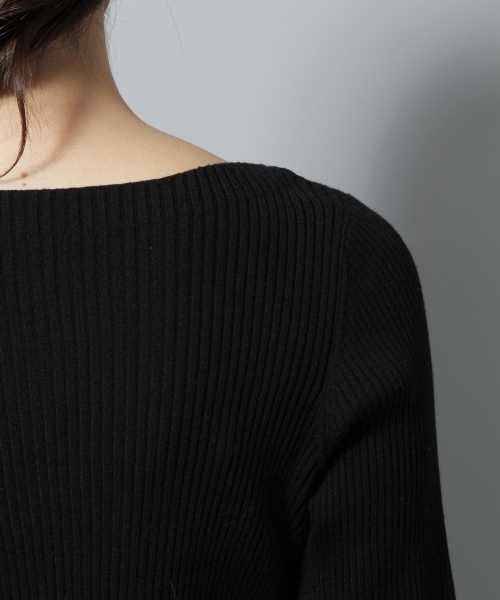 Andemiu(アンデミュウ)の「【WEB限定】ボーダーソデフリルニット781503(ニット/セーター・レディース・グリーン/イエロー/オフホワイト/ブラック・FREE)」の15枚目の写真