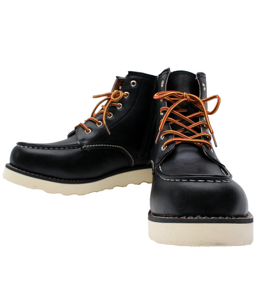 ８(eight)（エイト）の「PUレザー ワークブーツ スウェードレザー（ブーツ・メンズ・ブラック/ブラウン系その他/ベージュ系その他/ブラック系その他・25.0cm/25.5cm/26.0cm/26.5cm/27.0cm/28.0cm）」の21枚目の写真