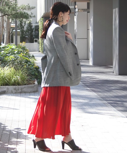 journal standard L'essage（ジャーナルスタンダードレサージュ）の「スリットマキシスカート#	（スカート・レディース・レッド/ブルー系その他・36/38）」の4枚目の写真