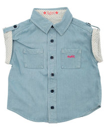 X-girl Stages | DENIM  S/S  SHIRT (12M～3T)(シャツ/ブラウス)