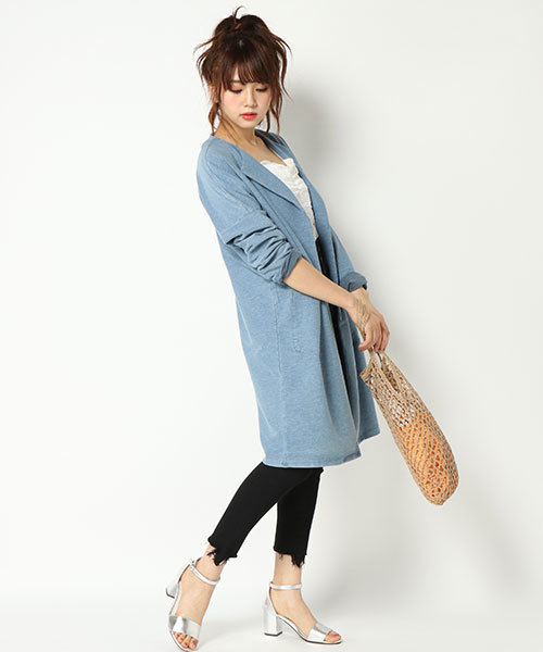 VENCEEXCHANGE（ヴァンスエクスチェンジ）の「カットデニムガウン（その他アウター・レディース・スカイブルー・MEDIUM）」の13枚目の写真