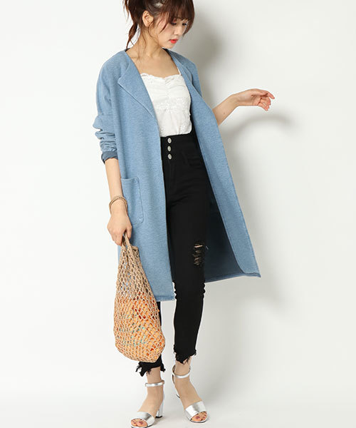 VENCEEXCHANGE（ヴァンスエクスチェンジ）の「カットデニムガウン（その他アウター・レディース・スカイブルー・MEDIUM）」の11枚目の写真