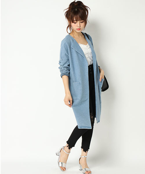 VENCEEXCHANGE（ヴァンスエクスチェンジ）の「カットデニムガウン（その他アウター・レディース・スカイブルー・MEDIUM）」の7枚目の写真