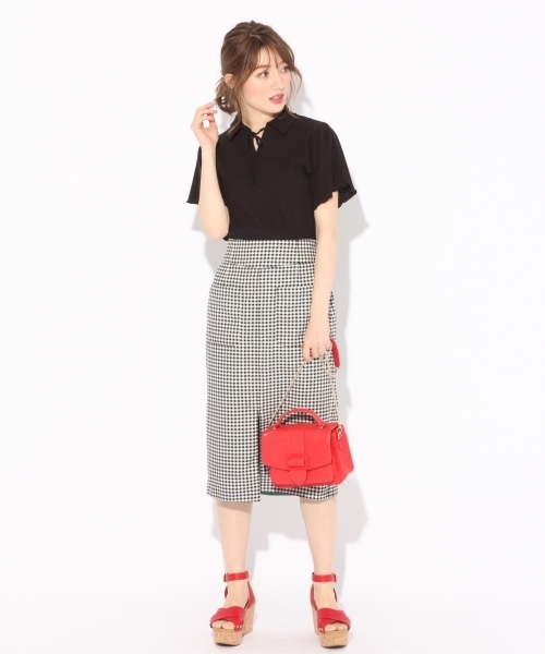 Heather（ヘザー）の「フリルエリリブカットプルオーバー　790946（Tシャツ/カットソー・レディース・ホワイト系その他/ブラック/ベージュ/ブルー系その他・FREE）」の5枚目の写真