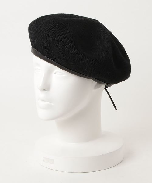 Auntie Rosa（アンティローザ）の「【Auntie Rosa】PUフチ春ベレー帽（ハンチング/ベレー帽・レディース・ブラック/ベージュ/ネイビー/ナチュラル・FREE）」の2枚目の写真