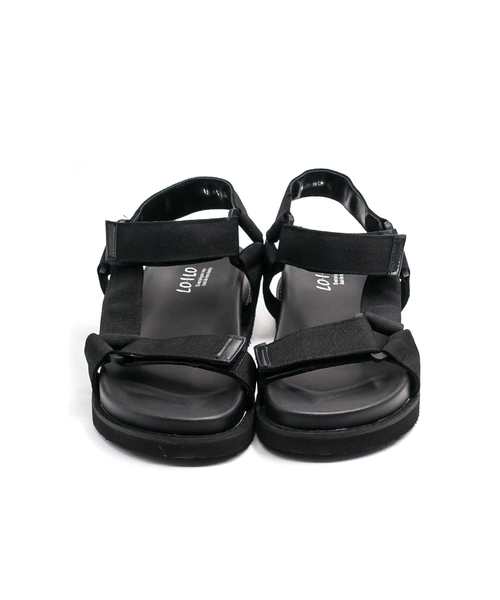 MIX JUICE(ミックスジュース)の「MIX JUICE ミックスジュース ストラップデザインフットベッドスポーツサンダル(サンダル・レディース・ブラック系その他/ブラック/オレンジ/マルチ・L/LL/M/S)」の6枚目の写真