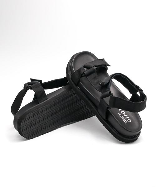 MIX JUICE(ミックスジュース)の「MIX JUICE ミックスジュース ストラップデザインフットベッドスポーツサンダル(サンダル・レディース・ブラック系その他/ブラック/オレンジ/マルチ・L/LL/M/S)」の8枚目の写真