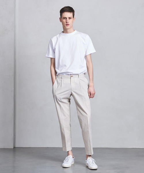 UNITED ARROWS（ユナイテッドアローズ）の「UASB オーバーダイ 1プリーツ イージーパンツ ◆（その他パンツ・メンズ・ネイビー/オフホワイト/ダークグリーン・L/M/XL/S）」の6枚目の写真