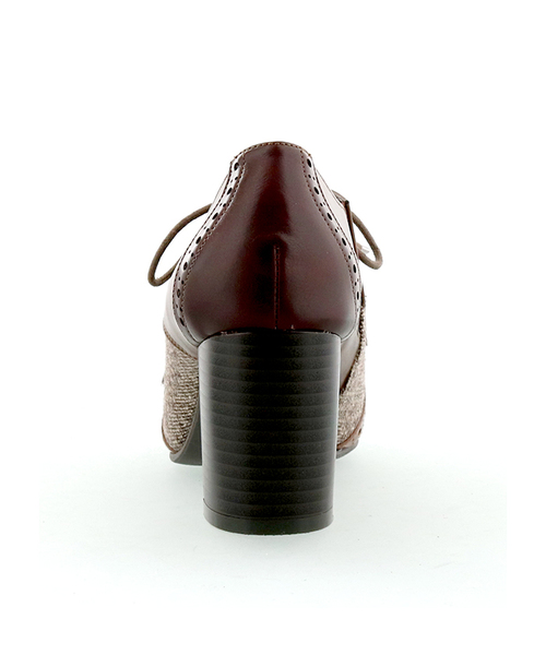 byあしながおじさん（バイアシナガオジサン）の「◆ byあしながおじさん ◆ レースアップパンプス 8570061（パンプス・レディース・ブラック系その他/ブラウン/ブラック・23.0cm/24.0cm/24.5cm/22.5cm/23.5cm）」の6枚目の写真