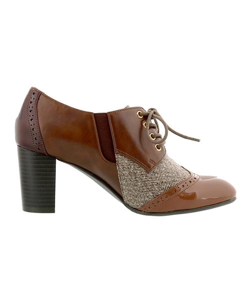 byあしながおじさん（バイアシナガオジサン）の「◆ byあしながおじさん ◆ レースアップパンプス 8570061（パンプス・レディース・ブラック系その他/ブラウン/ブラック・23.0cm/24.0cm/24.5cm/22.5cm/23.5cm）」の7枚目の写真