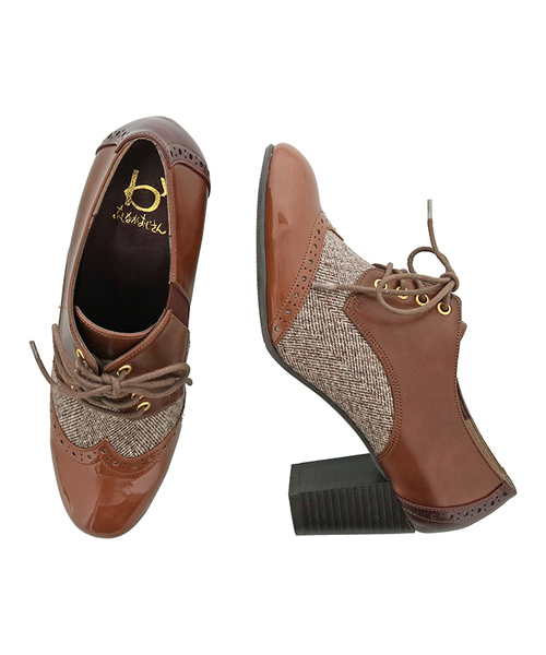 byあしながおじさん（バイアシナガオジサン）の「◆ byあしながおじさん ◆ レースアップパンプス 8570061（パンプス・レディース・ブラック系その他/ブラウン/ブラック・23.0cm/24.0cm/24.5cm/22.5cm/23.5cm）」の8枚目の写真