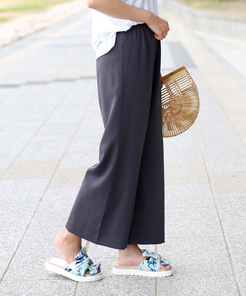 Bou Jeloud（ブージュルード）の「麻ライクリラックスパンツ（その他パンツ・レディース・チャコールグレー/ブラック/ベージュ・38）」の8枚目の写真