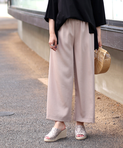 Bou Jeloud（ブージュルード）の「麻ライクリラックスパンツ（その他パンツ・レディース・チャコールグレー/ブラック/ベージュ・38）」の10枚目の写真