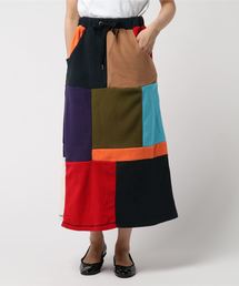 go slow caravan | フリース切替パッチワークスカート(スカート)