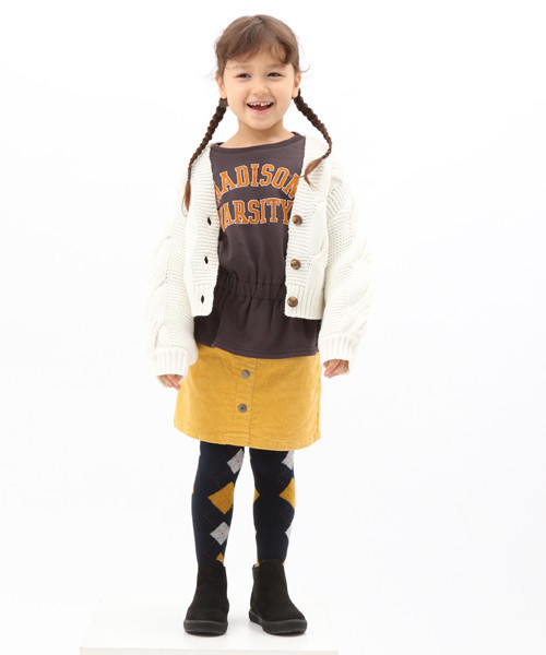 GLOBAL WORK(グローバルワーク)の「【キッズ】マエボタンコーデュロイスカート/798681(スカート・キッズ・ネイビー/ライトグレー/イエロー/ライトピンク・MEDIUM/SMALL/LARGE/X-LARGE/XX-LARGE)」の16枚目の写真