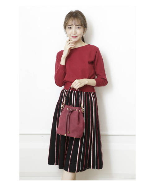 Apuweiser Riche マルチストライプニットワンピース Wear