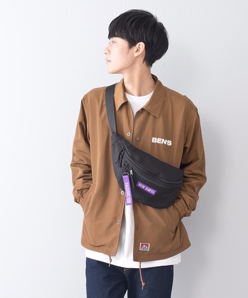 BEN DAVIS（ベンデイビス）の「【BEN DAVIS/ベンデイビス】普段遣い抜群なヘビロテデザイン ワンポイントブランドロゴ入り ユニセックスデザイン ブランドネームリボン付き ウエストバッグ（ボディバッグ/ウエストポーチ・メンズ・ブラック/レッド/ピンク/ネイビー/ライトピンク/スミクロ/ライトパープル/イエロー/パープル/グリーン/レッド系その他・FREE）」の16枚目の写真