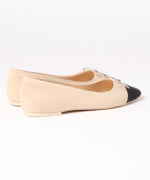 バイカラースクエアトゥバレエパンプス（バレエシューズ）｜KOBE