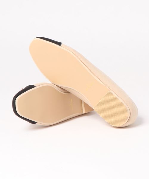 バイカラースクエアトゥバレエパンプス（バレエシューズ）｜KOBE