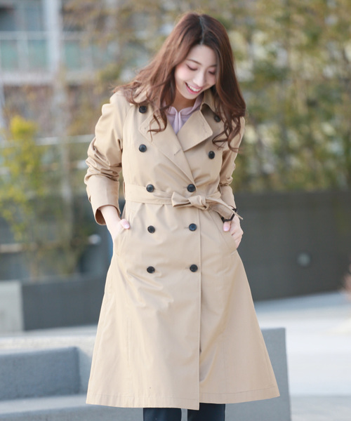 TRUDEA(トルディア)の「ロングトレンチコート(トレンチコート・レディース・ベージュ/ネイビー・SMALL/MEDIUM/LARGE/X-LARGE)」の7枚目の写真