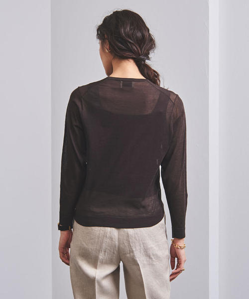 UNITED ARROWS（ユナイテッドアローズ）の「UBCB C/NY シアーセット ニット◆（ニット/セーター・レディース・ライトグレー/ダークブラウン・フリー）」の3枚目の写真