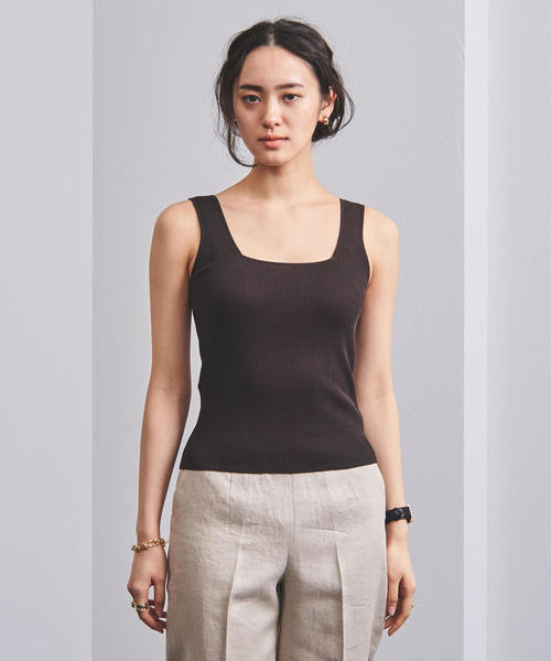 UNITED ARROWS（ユナイテッドアローズ）の「UBCB C/NY シアーセット ニット◆（ニット/セーター・レディース・ライトグレー/ダークブラウン・フリー）」の19枚目の写真