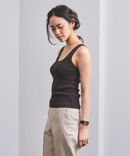 UNITED ARROWS（ユナイテッドアローズ）の「UBCB C/NY シアーセット ニット◆（ニット/セーター・レディース・ライトグレー/ダークブラウン・フリー）」の20枚目の写真