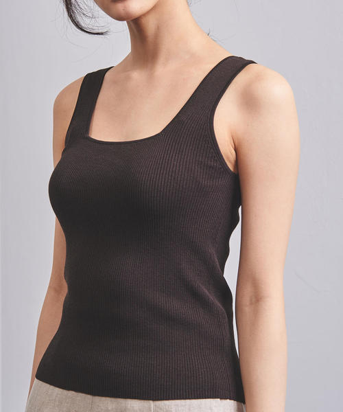 UNITED ARROWS（ユナイテッドアローズ）の「UBCB C/NY シアーセット ニット◆（ニット/セーター・レディース・ライトグレー/ダークブラウン・フリー）」の11枚目の写真