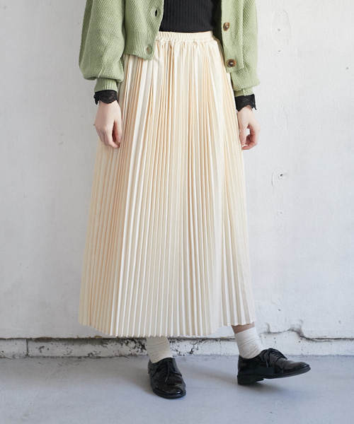 PairPair（ペアペア）の「デシンプリーツスカート（スカート・レディース・ブラック/アイボリー/モカ・FREE）」の12枚目の写真