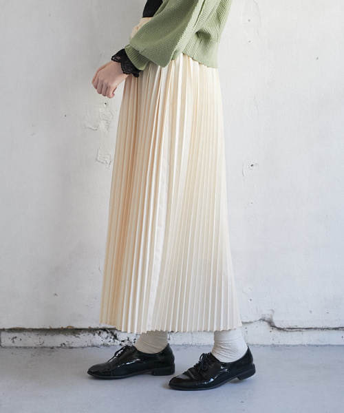 PairPair（ペアペア）の「デシンプリーツスカート（スカート・レディース・ブラック/アイボリー/モカ・FREE）」の13枚目の写真