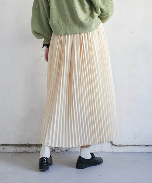 PairPair（ペアペア）の「デシンプリーツスカート（スカート・レディース・ブラック/アイボリー/モカ・FREE）」の14枚目の写真