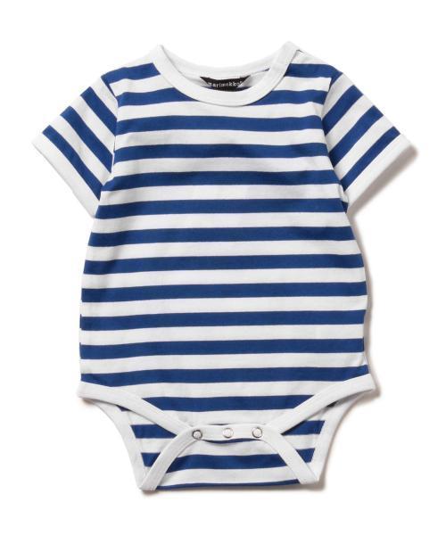 marimekko（マリメッコ）の「marimekko / VAUDE ボーダー ロンパース (68～80㎝)（ロンパース・キッズ・ブラック/レッド/ブルー・80/74/68）」の4枚目の写真