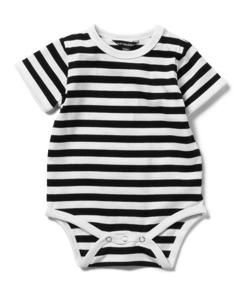 marimekko（マリメッコ）の「marimekko / VAUDE ボーダー ロンパース (68～80㎝)（ロンパース・キッズ・ブラック/レッド/ブルー・80/74/68）」の5枚目の写真