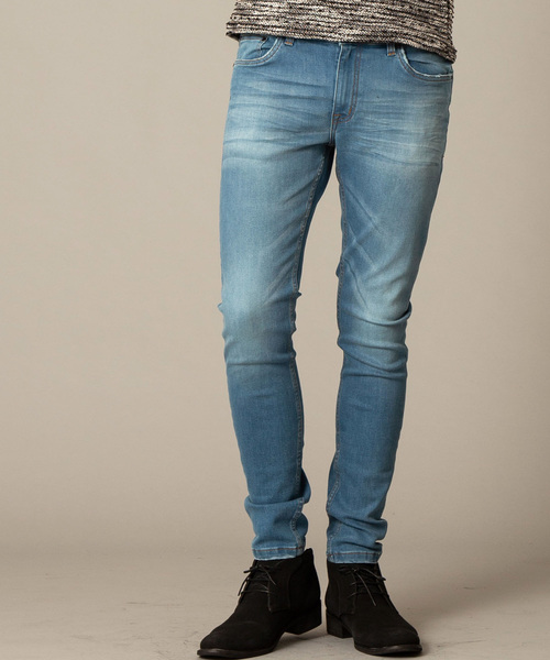 London Denim(ロンドンデニム)の「「Brent Skinny」ストレッチデニム/スキニーパンツ(デニムパンツ・メンズ・インディゴブルー/ワンウォッシュ/ライトインディゴブルー/ダークインディゴブルー・S/M/L/XL)」の3枚目の写真