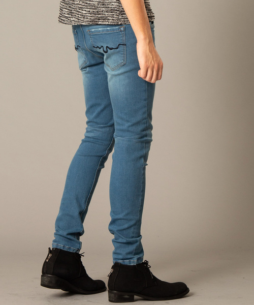 London Denim(ロンドンデニム)の「「Brent Skinny」ストレッチデニム/スキニーパンツ(デニムパンツ・メンズ・インディゴブルー/ワンウォッシュ/ライトインディゴブルー/ダークインディゴブルー・S/M/L/XL)」の9枚目の写真