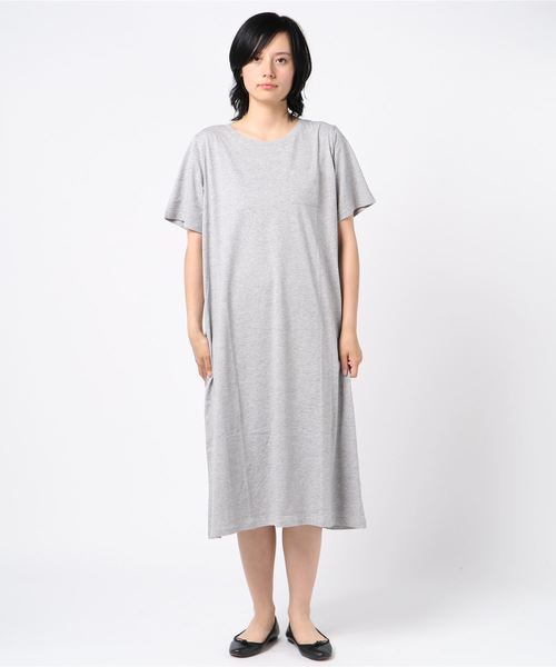 EVLOVE(イヴロヴ)の「ポケット付マキシゆったりTシャツワンピース(ワンピース・レディース・チャコールグレー/ブラック/レッド/カーキ/モカ/杢グレー・15号/13号/17号)」の20枚目の写真