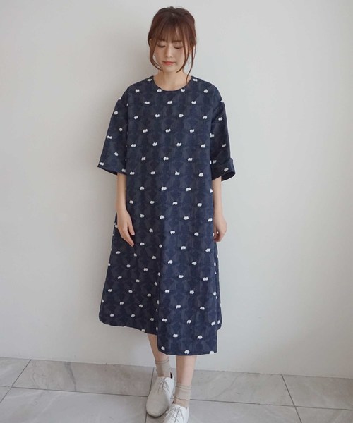 ワンピース ワンピース都会のうさぎと田舎のうさぎワンピース ワンピース Haupia ハウピア のファッション