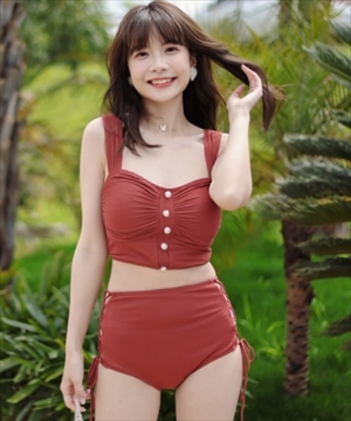 TeddyShop（テディショップ）の「水着 ビスチェ風レースアップ