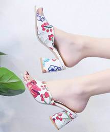 チャンキーヒール ミュールサンダル」に該当するファッション通販