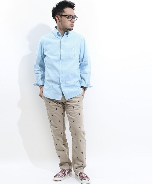 coen（コーエン）の「フレンチリネンシャンブレーBDシャツ（シャツ/ブラウス・メンズ・ホワイト/レッド/ネイビー/ライトブルー・X-SMALL/LARGE/X-LARGE/MEDIUM/SMALL）」の12枚目の写真